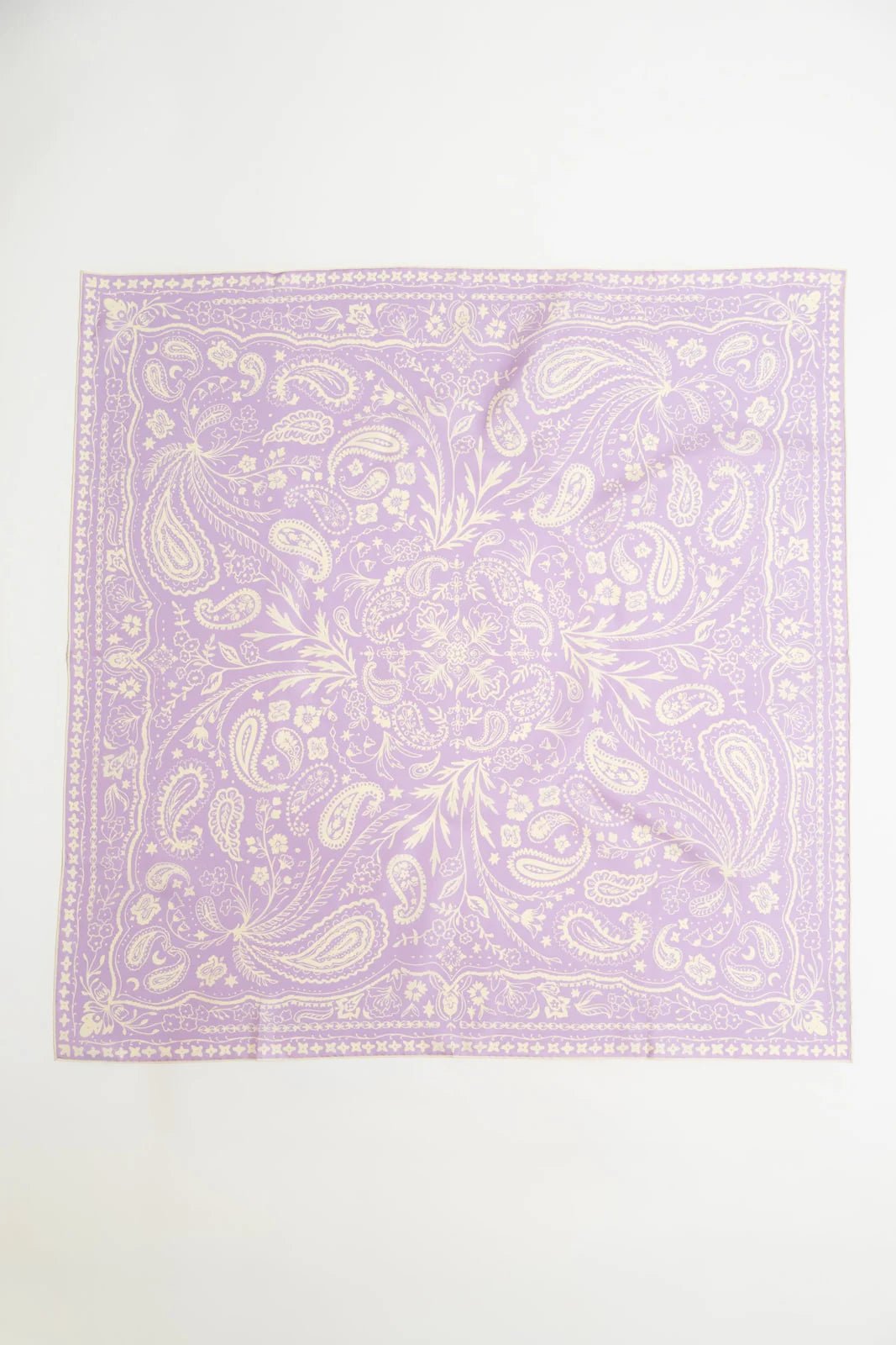Lavender Fields Silk Paisley Print Scarf 90cm - Sister The Brand - COLOR GAME