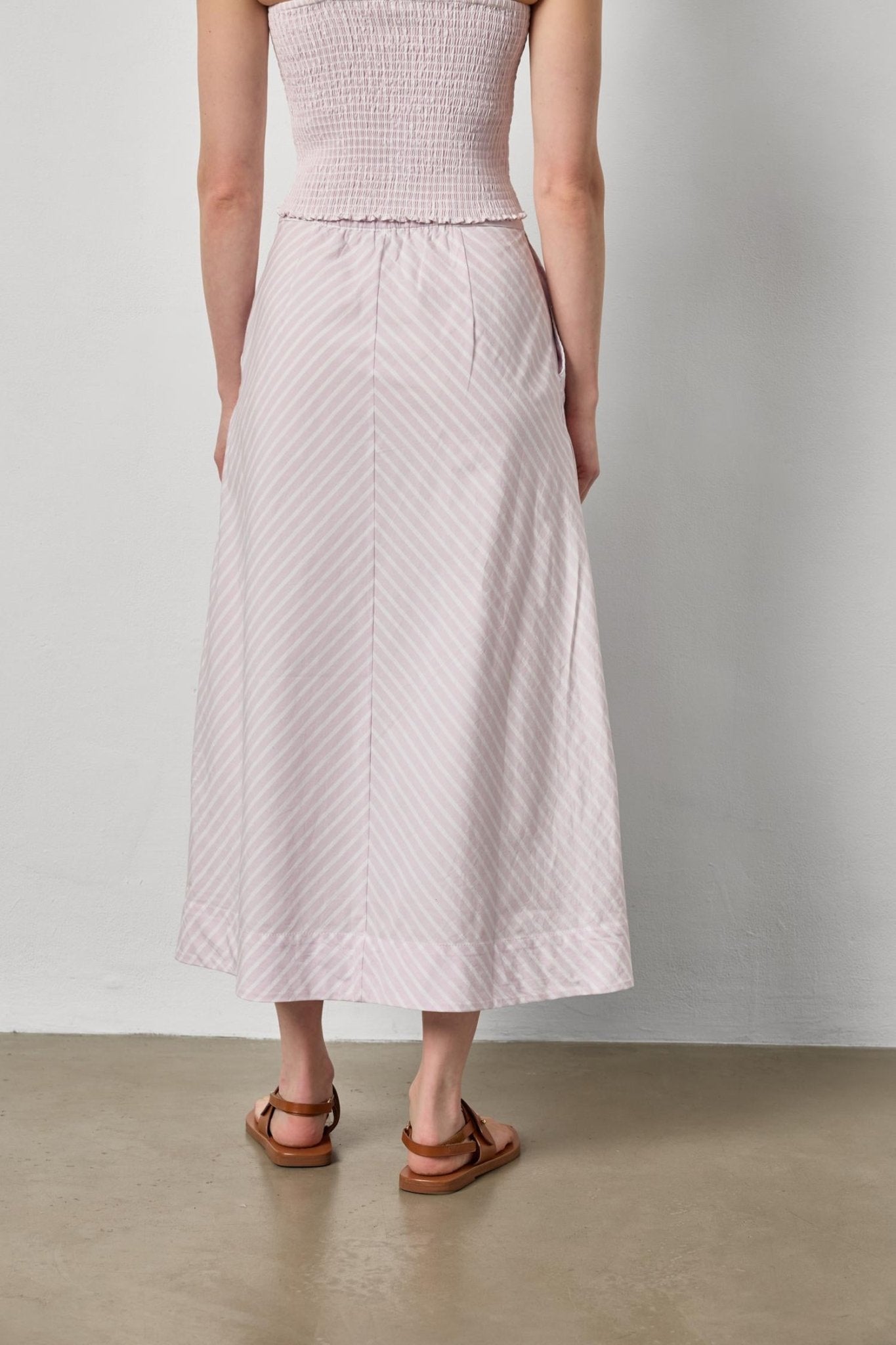 Lavender Stripe Maxi Skirt - Lilla P - COLOR GAME