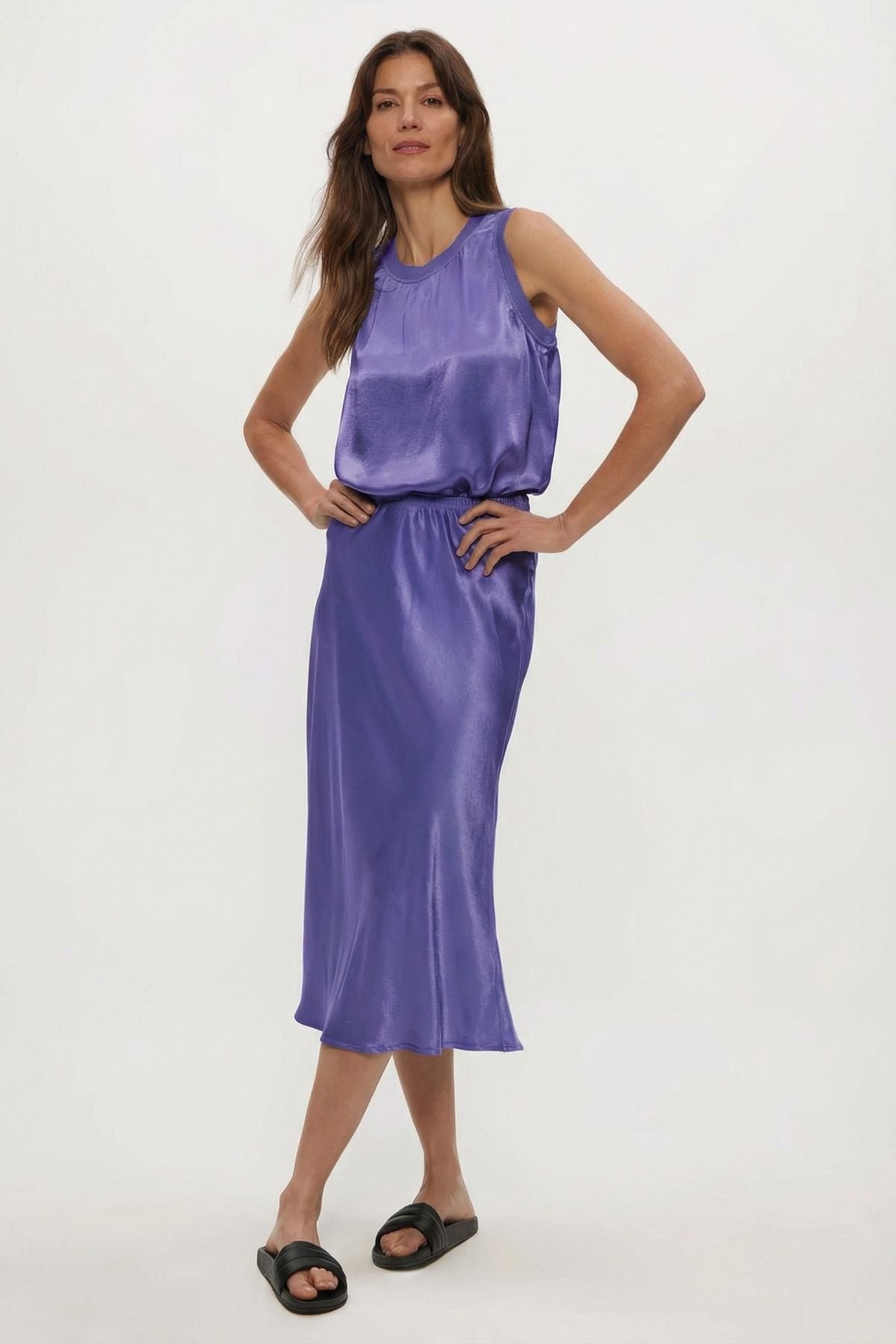 Leila Bias Cut Skirt Moonlit - Michael Stars - COLOR GAME