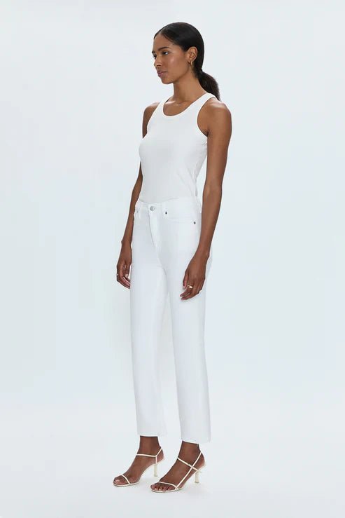 Lennon High Rise Crop Boot – Vivid White - Pistola - COLOR GAME