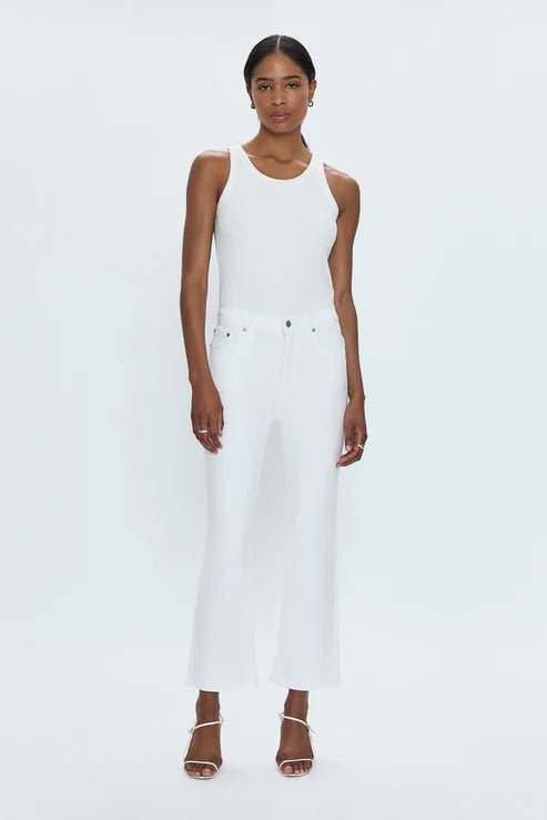Lennon High Rise Crop Boot – Vivid White - Pistola - COLOR GAME