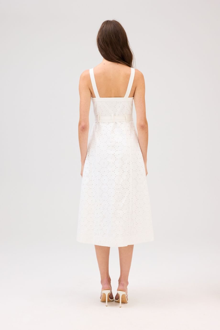 Lilly White Eyelet Midi Dress - Allison New York - COLOR GAME