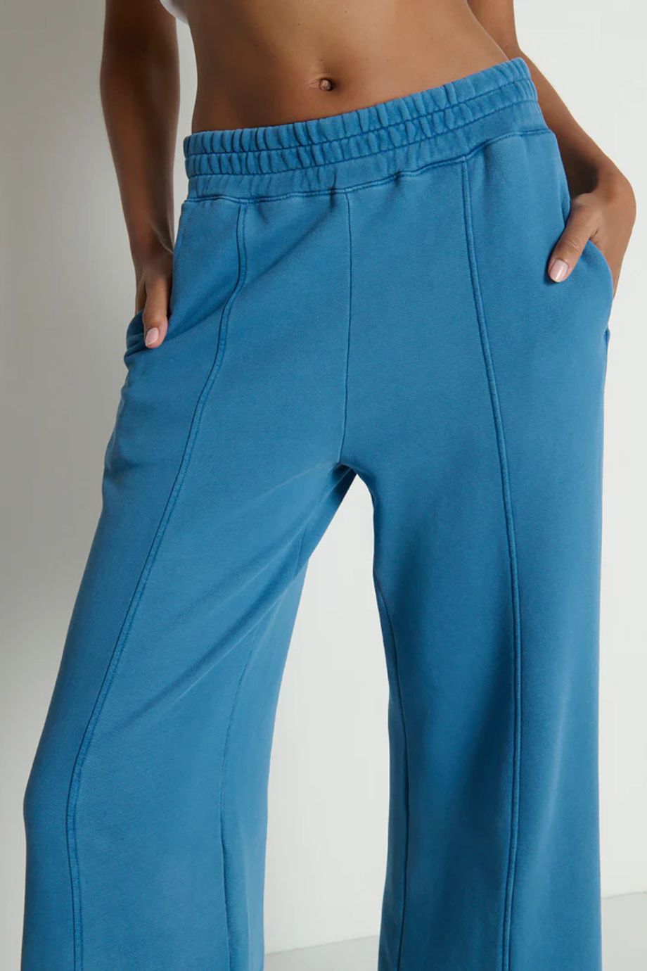 Lincoln Front Slit Knit Pant – Indigo - Nation Los Angeles - COLOR GAME