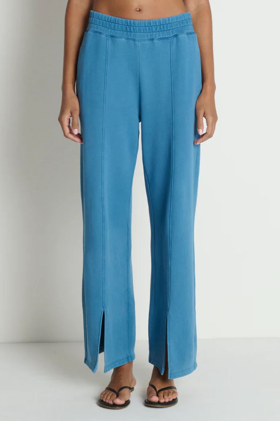 Lincoln Front Slit Knit Pant – Indigo - Nation Los Angeles - COLOR GAME