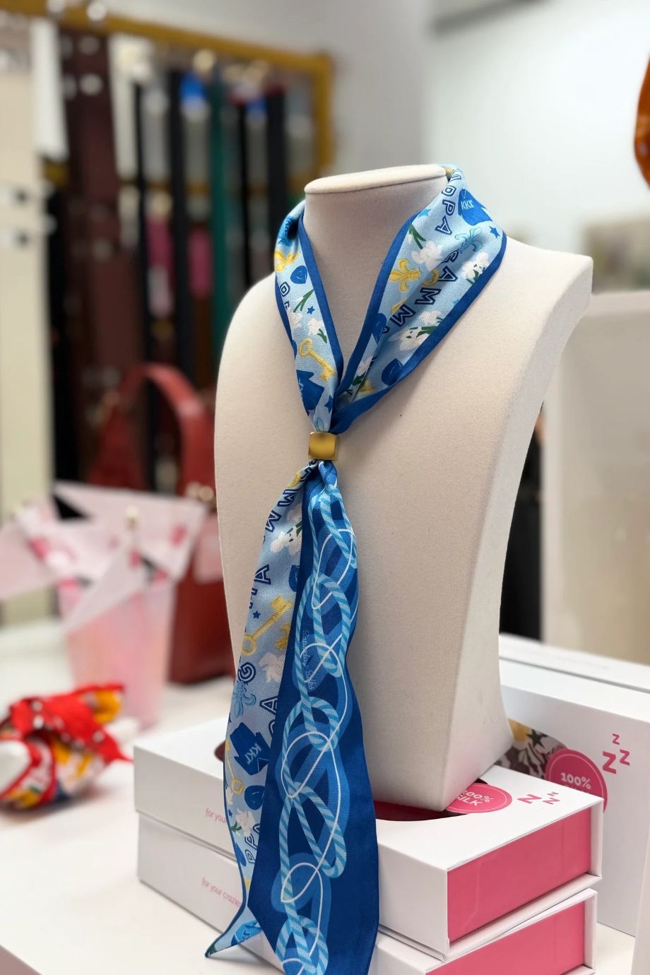 Little Bead Skinny Scarf Slider - Saturday Silks - COLOR GAME