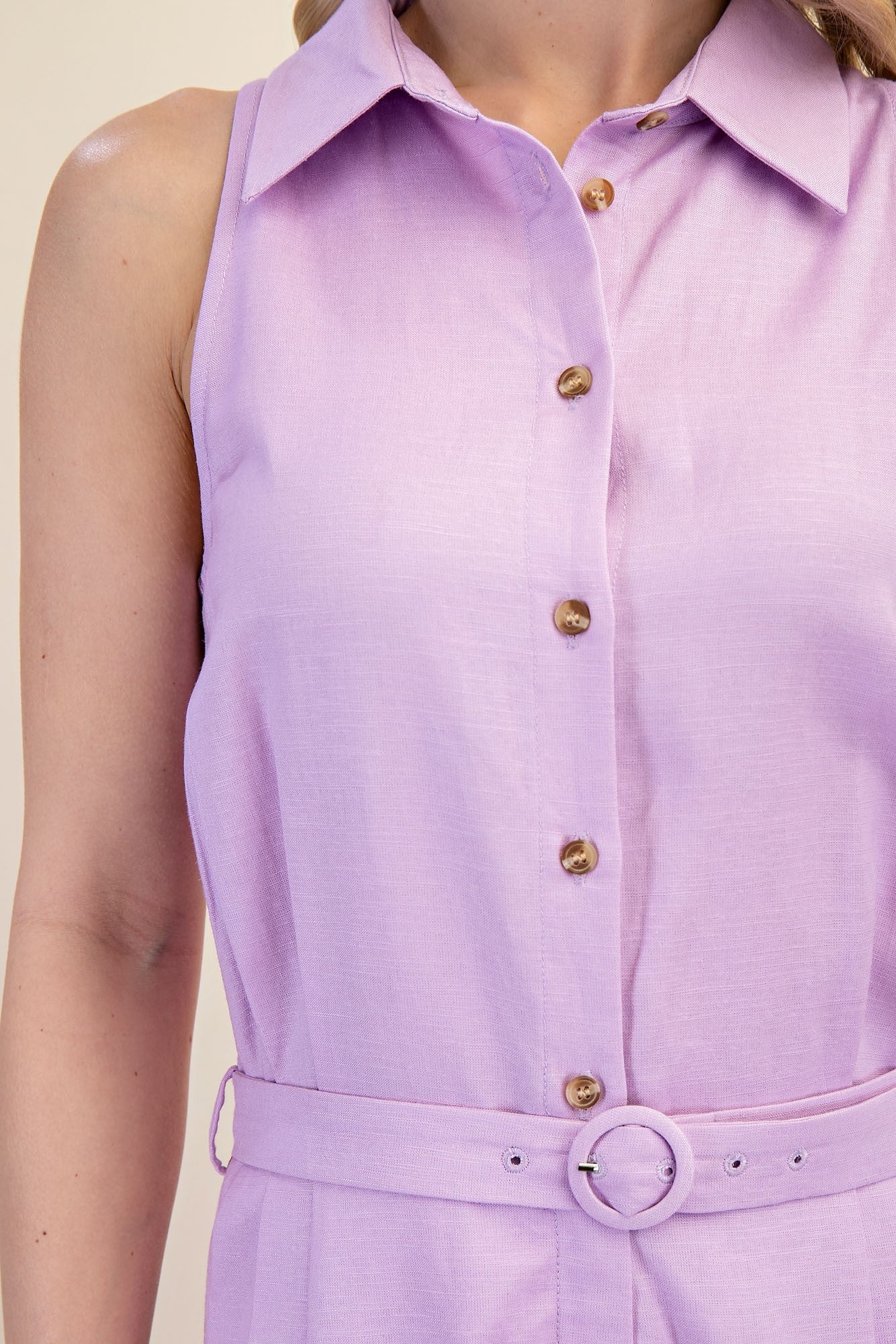 Louisa Button - Front Halter Romper - Color Game - COLOR GAME