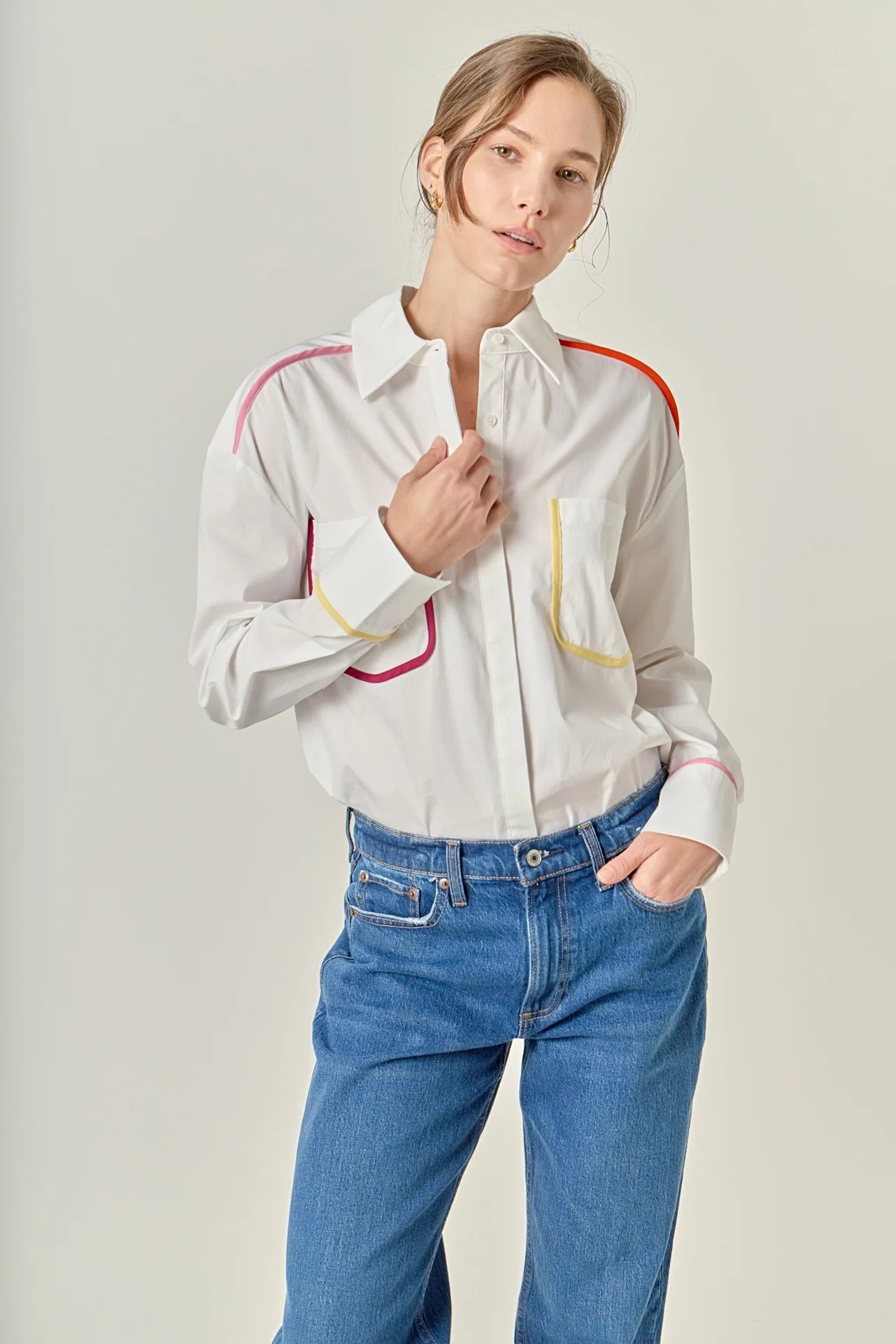 Louise Binding Detail Shirt - English Factory - COLOR GAME