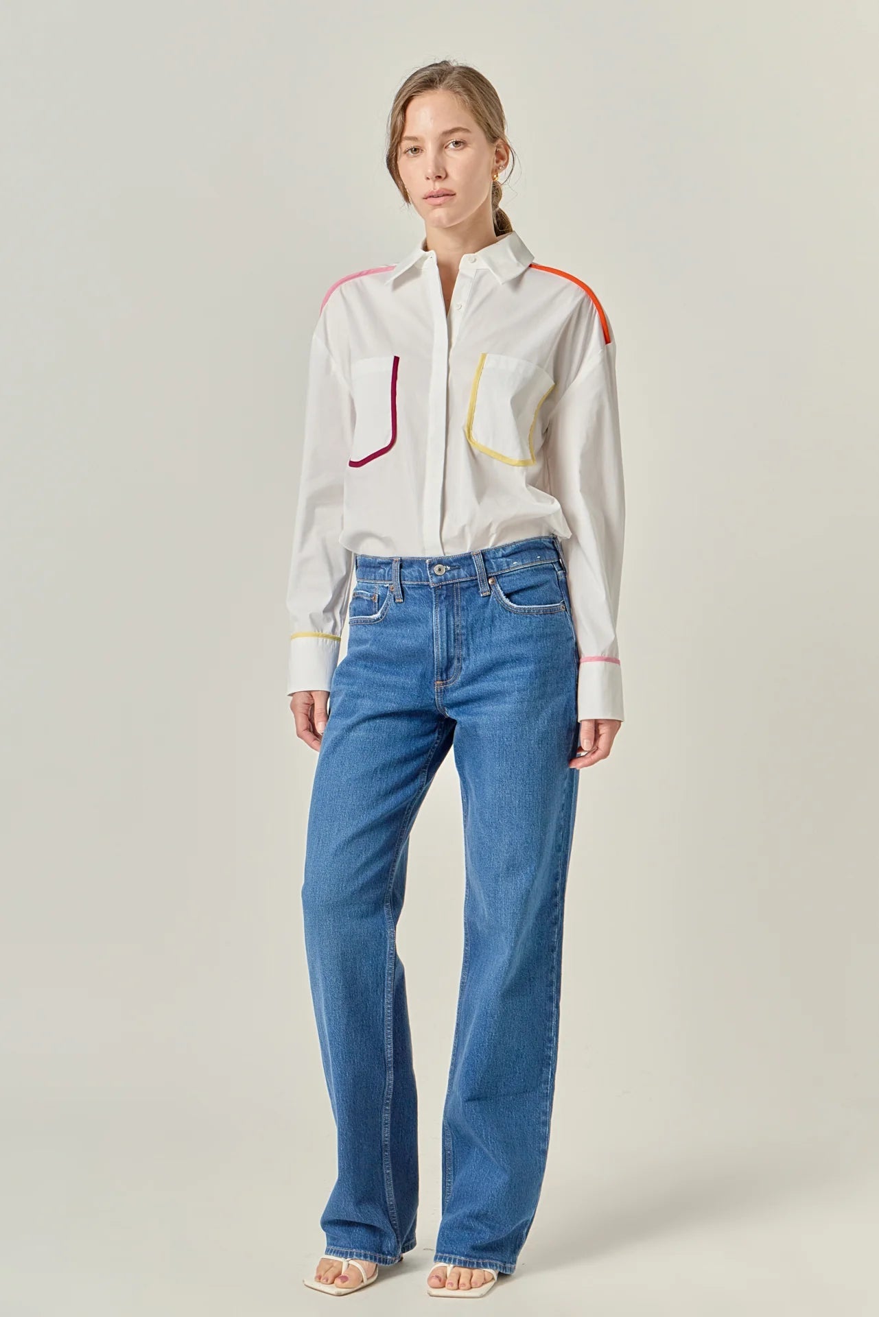 Louise Binding Detail Shirt - English Factory - COLOR GAME