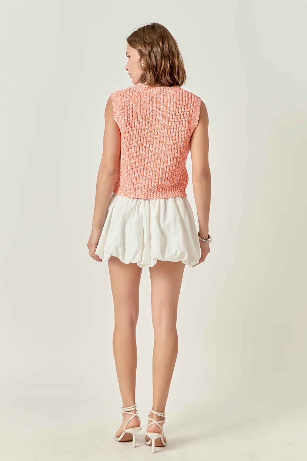 Mara Sleeveless Sweater Orange - FINAL SALE - English Factory - COLOR GAME