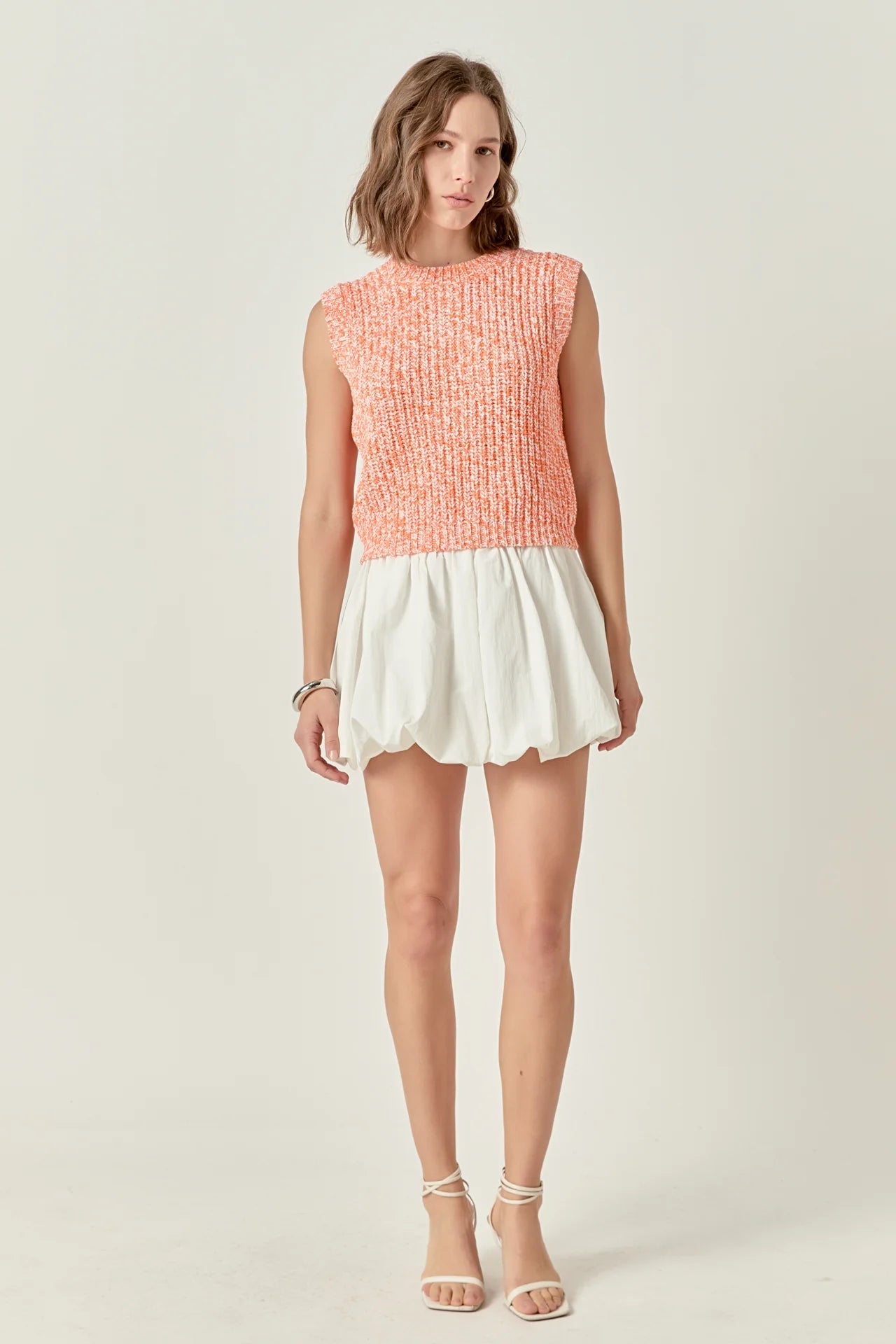 Mara Sleeveless Sweater Orange - FINAL SALE - English Factory - COLOR GAME