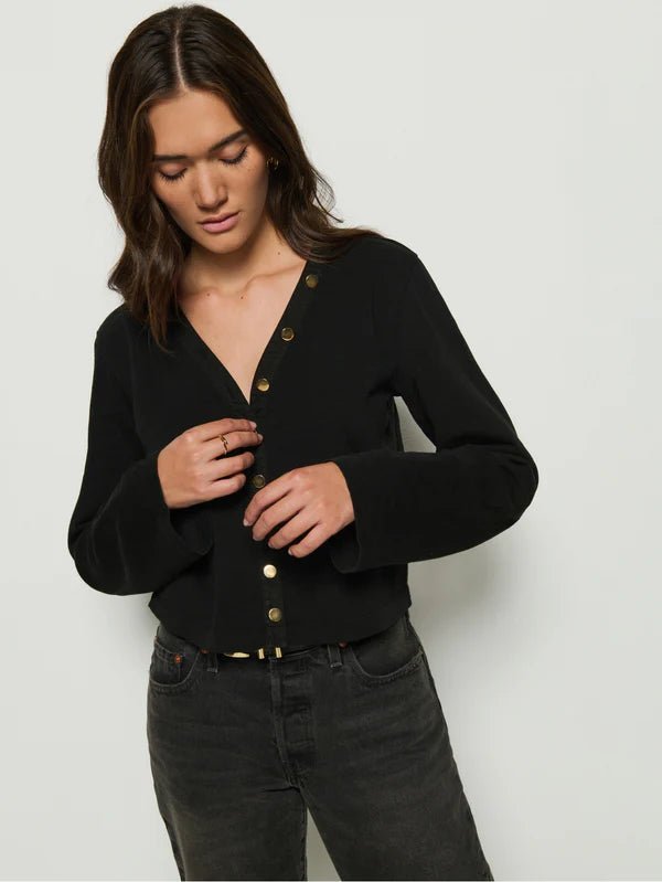 Marlowe Black Long Sleeve Top - Nation LTD - COLOR GAME