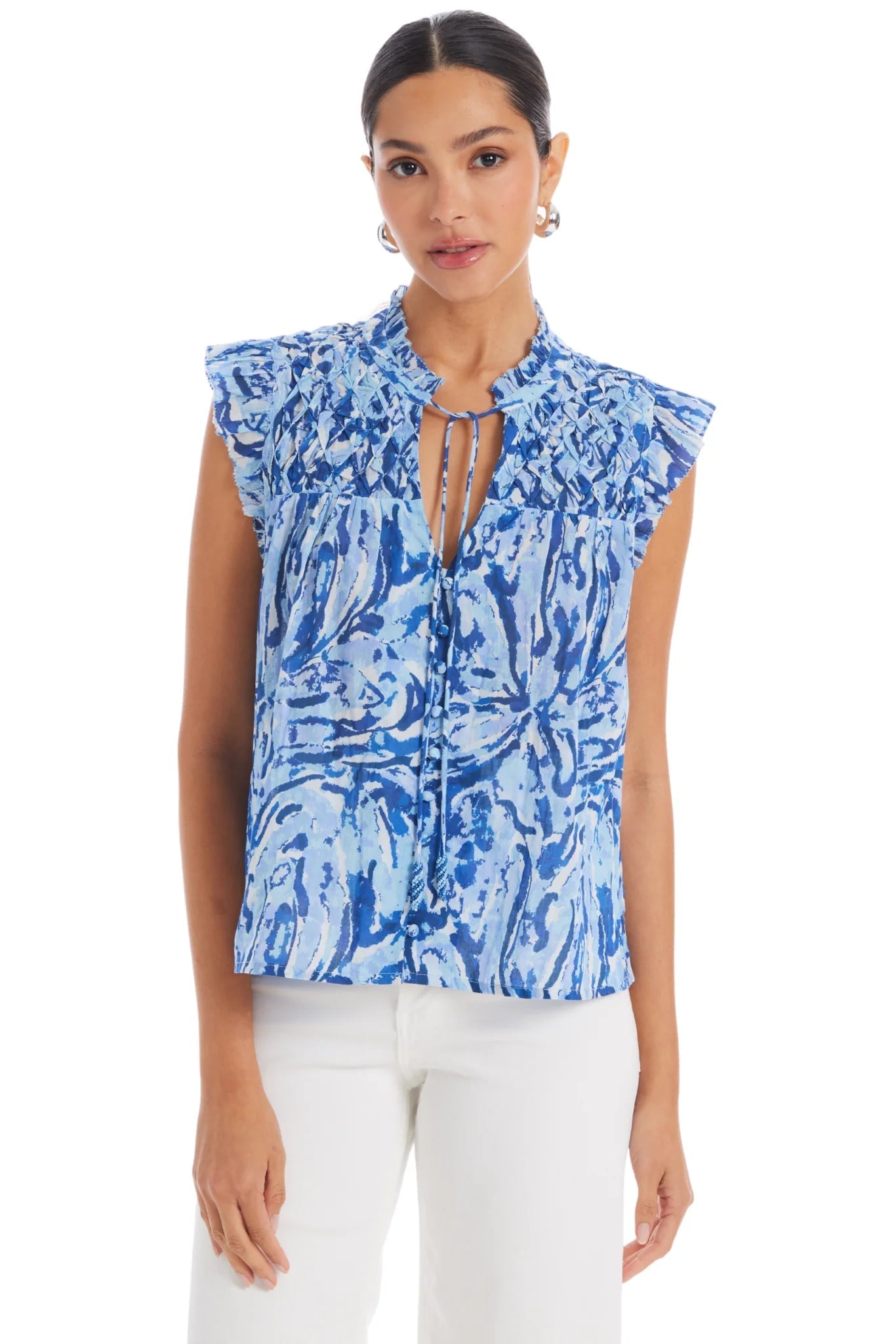 McKay Top Blue Floral - Allison New York - COLOR GAME