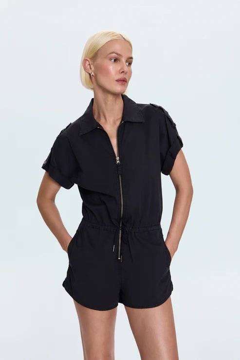 Meg Zip Front Romper Fade To Black - FINAL SALE - Pistola - COLOR GAME