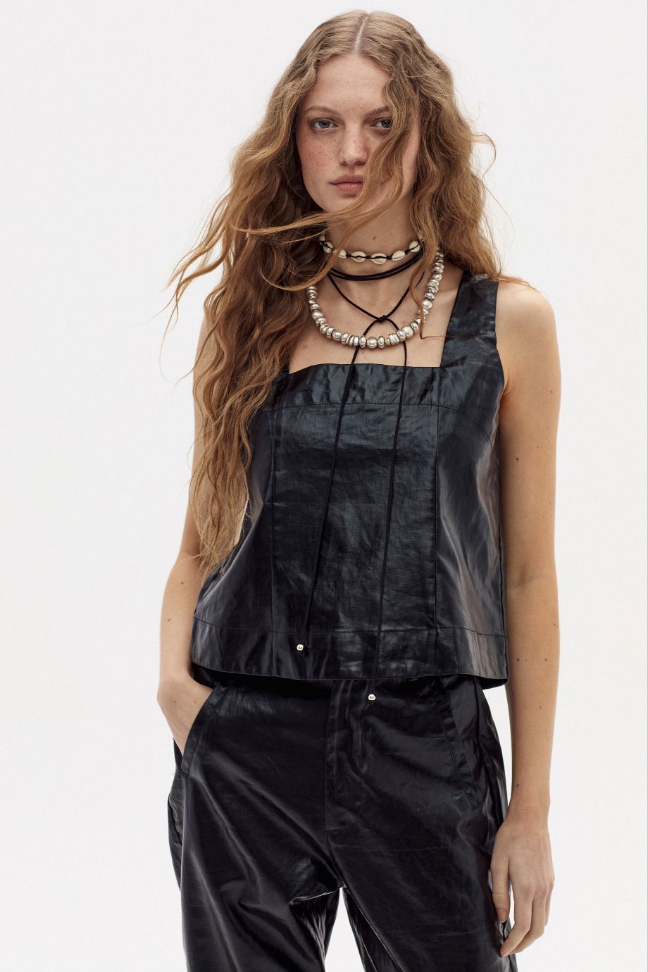 Mei Metallic Linen Top - Lanhtropy - COLOR GAME