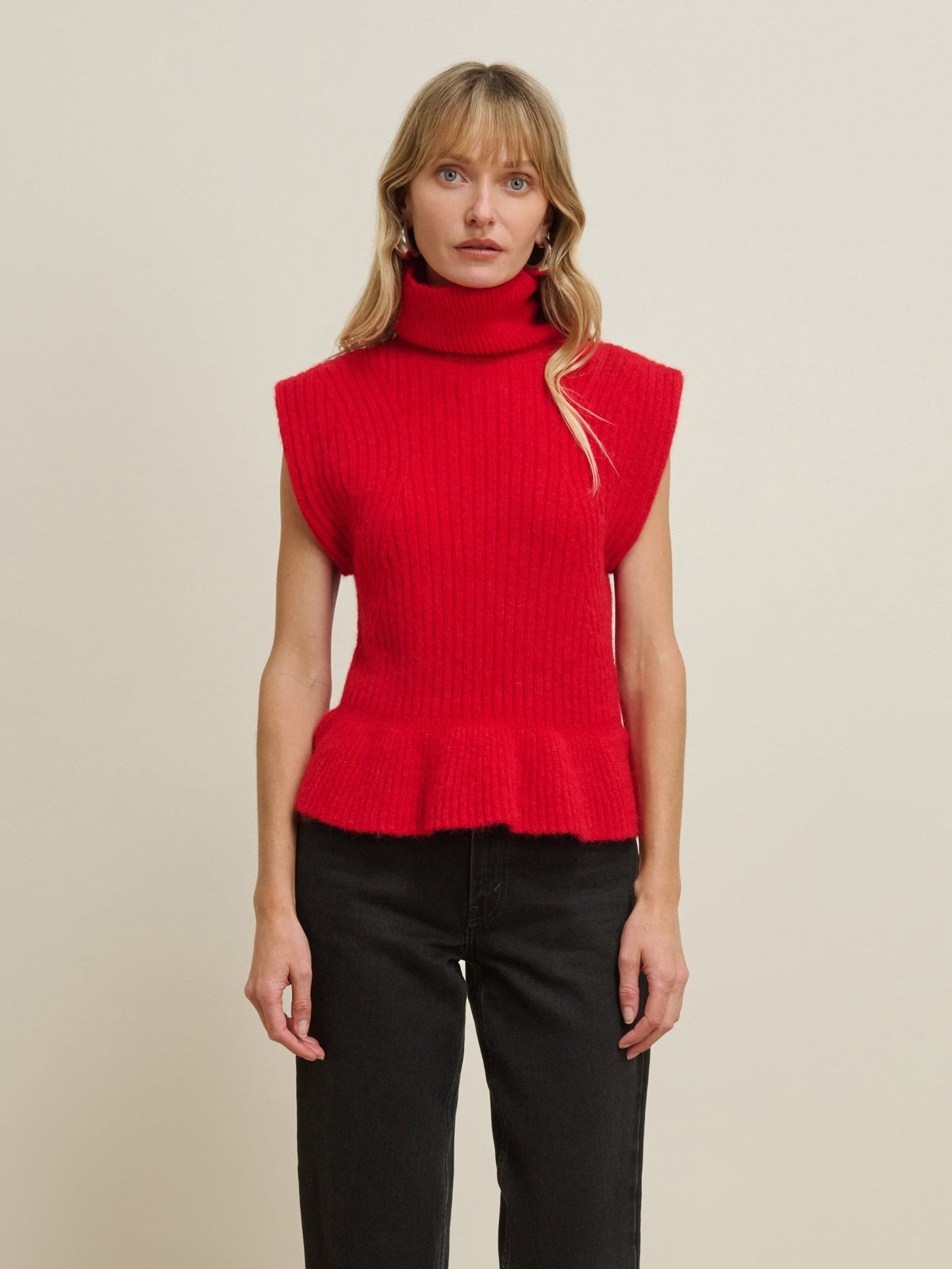 Miranda Rouge Red Turtleneck Tank by Nation LTD