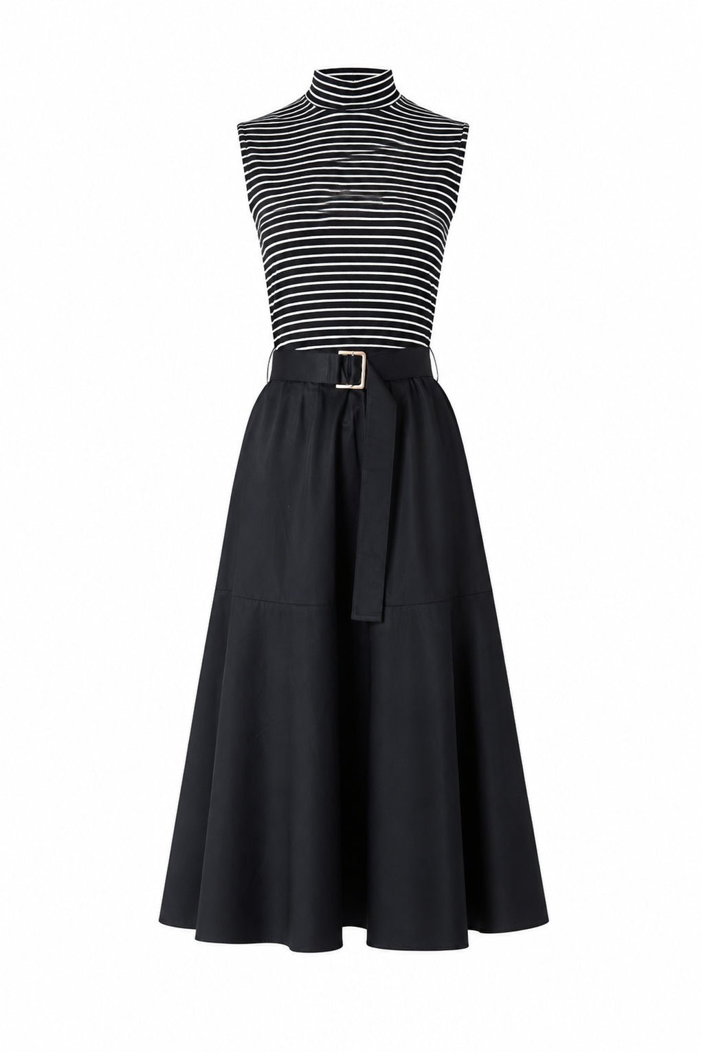 Nara black mixed media dress by JS71