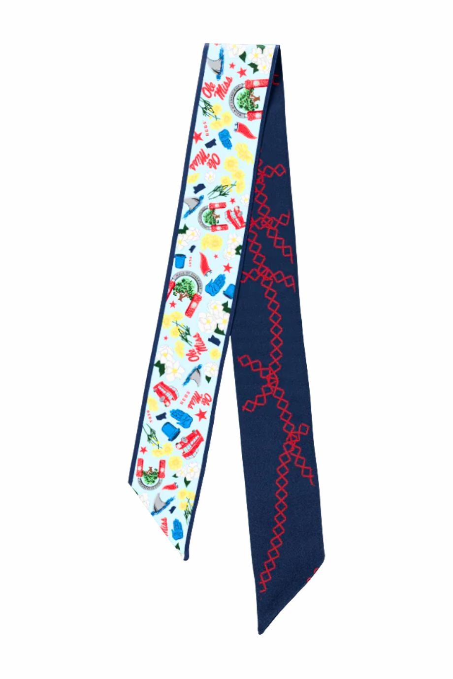 Ole Miss Rebels Skinny Scarf - Saturday Silks - COLOR GAME