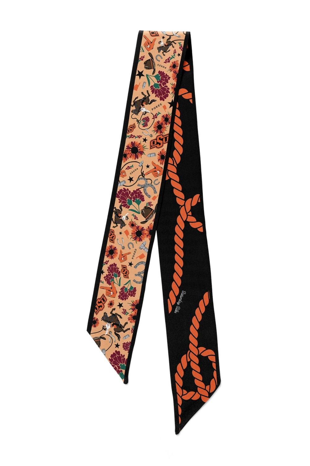 OSU Cowboys Skinny Scarf - Saturday Silks - COLOR GAME