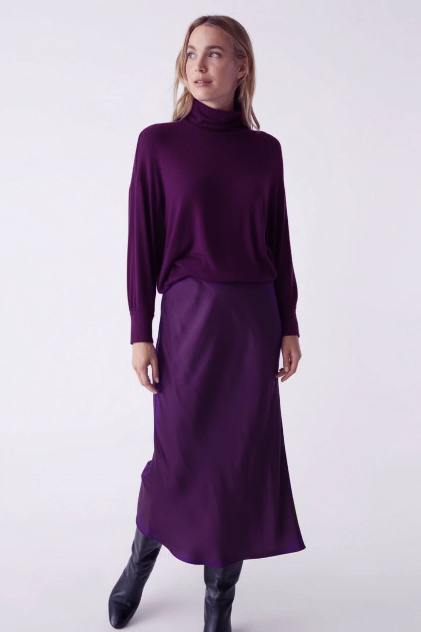 Padma Mixed Fabric Dress - Michael Stars - COLOR GAME