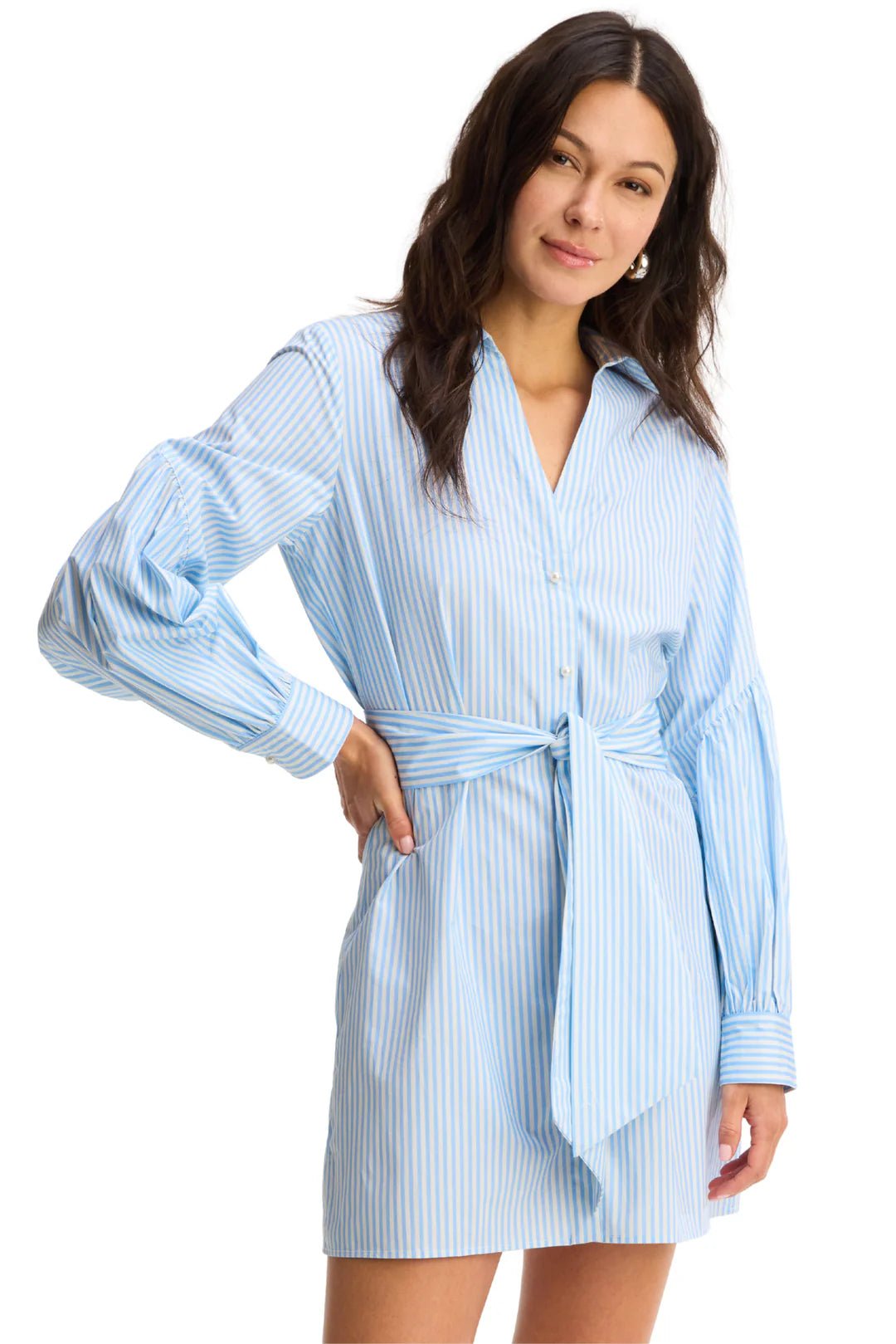 Paisley Dress Blue Stripe - Allison New York - COLOR GAME