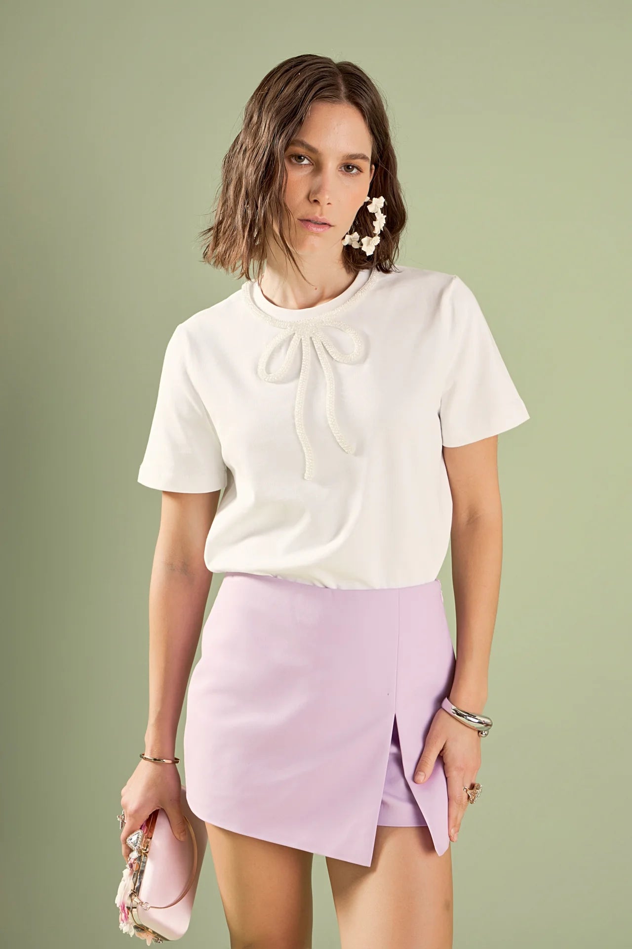 Parker Slit Detail Skort - FINAL SALE - English Factory - COLOR GAME