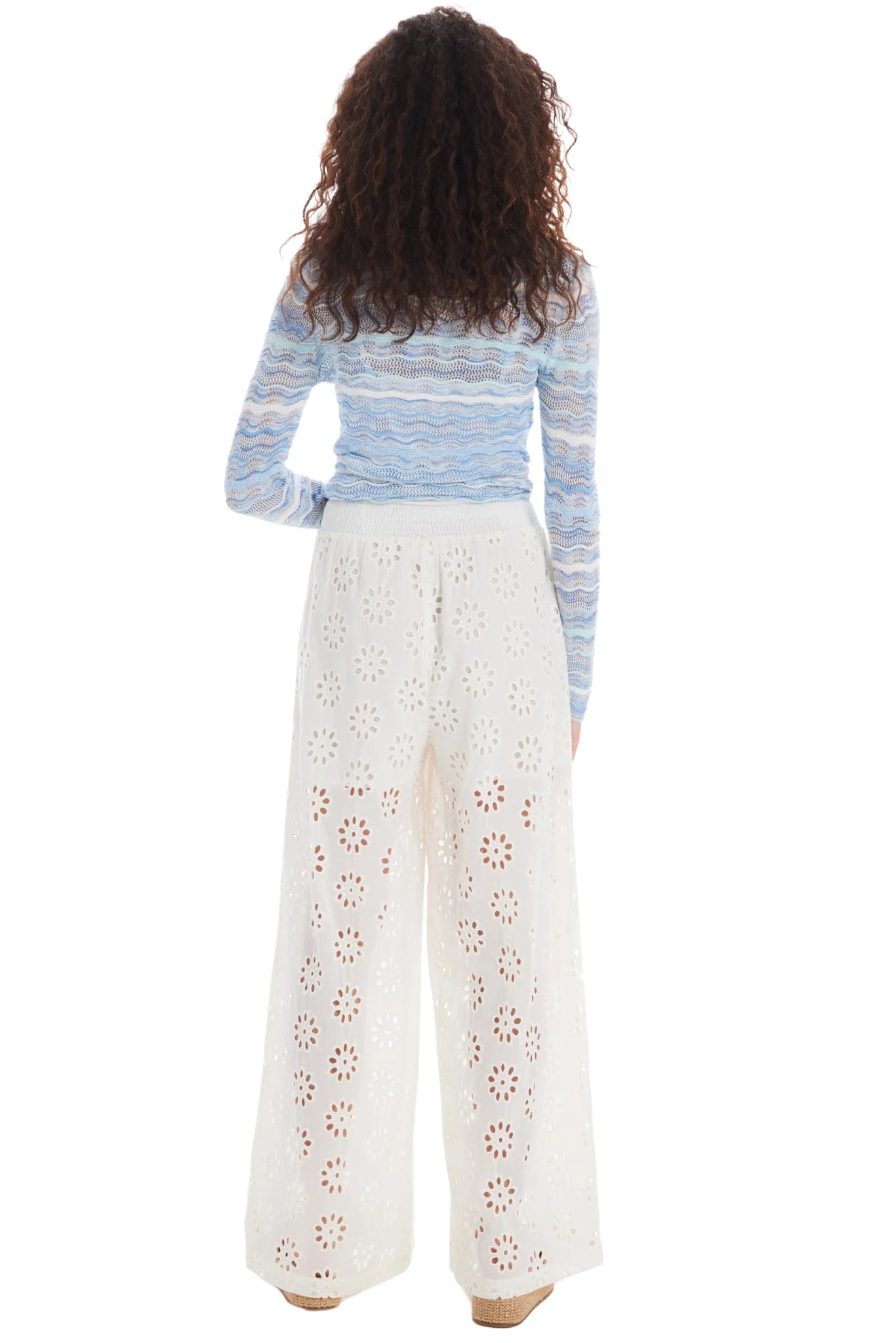 Penelope Eyelet Pants Ivory - Allison New York - COLOR GAME