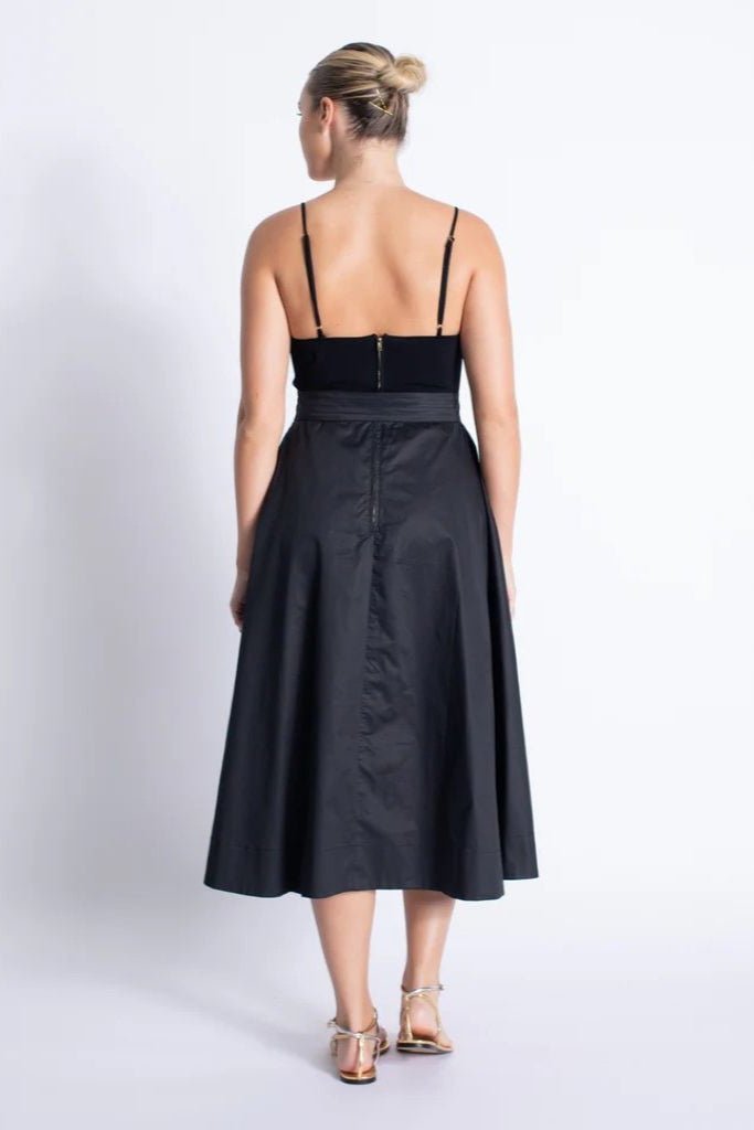 Phoenix Black Knit Combo Dress - Karina Grimaldi - COLOR GAME