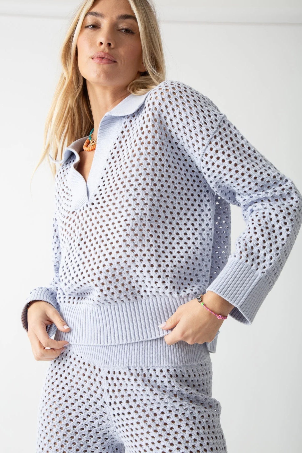 Polo Sweater Lavender - Electric & Rose - COLOR GAME