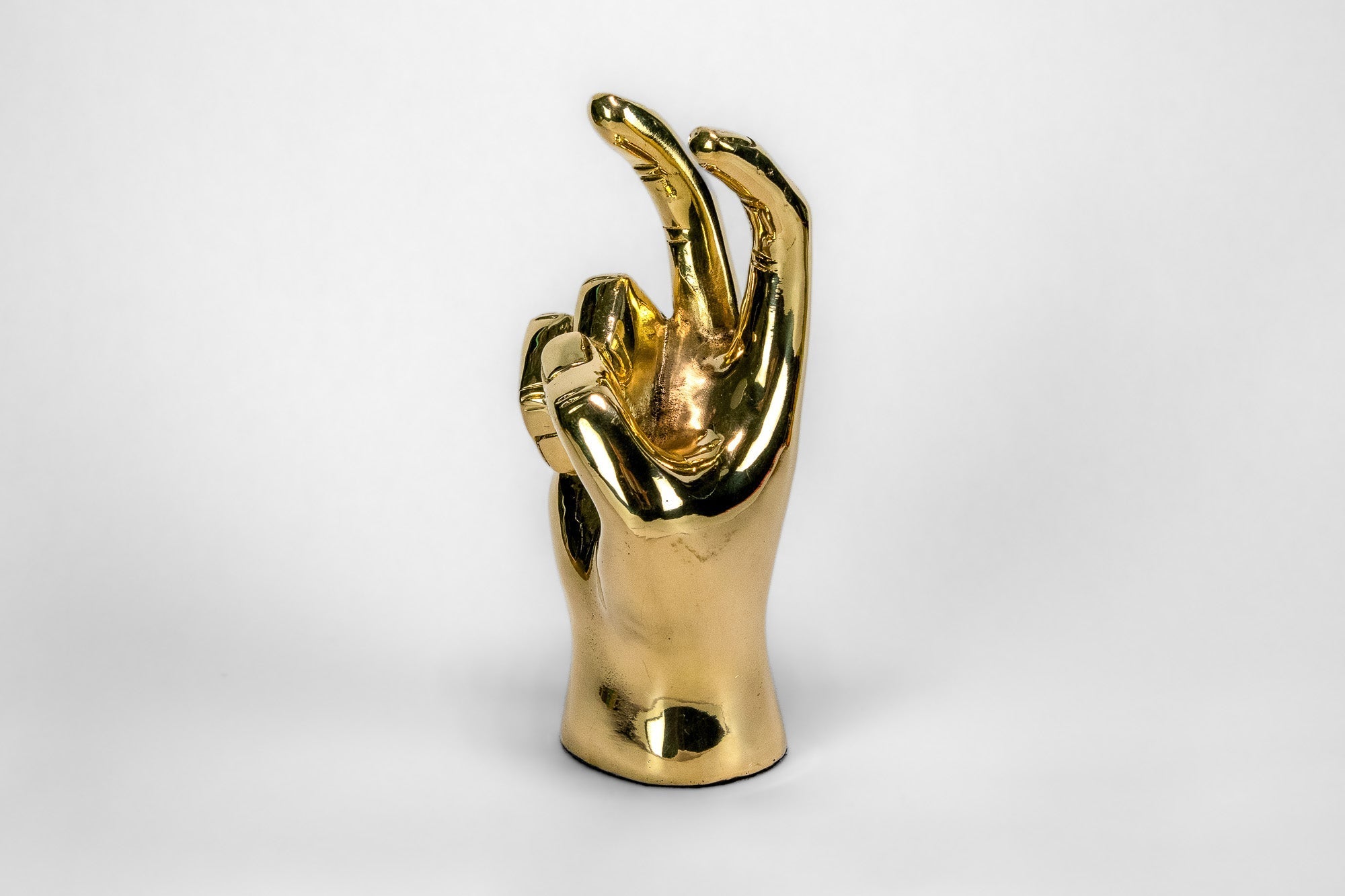 Pony Ears or Mustang Ears Hand Sign Sculpture in Brass - Prize - COLOR GAME