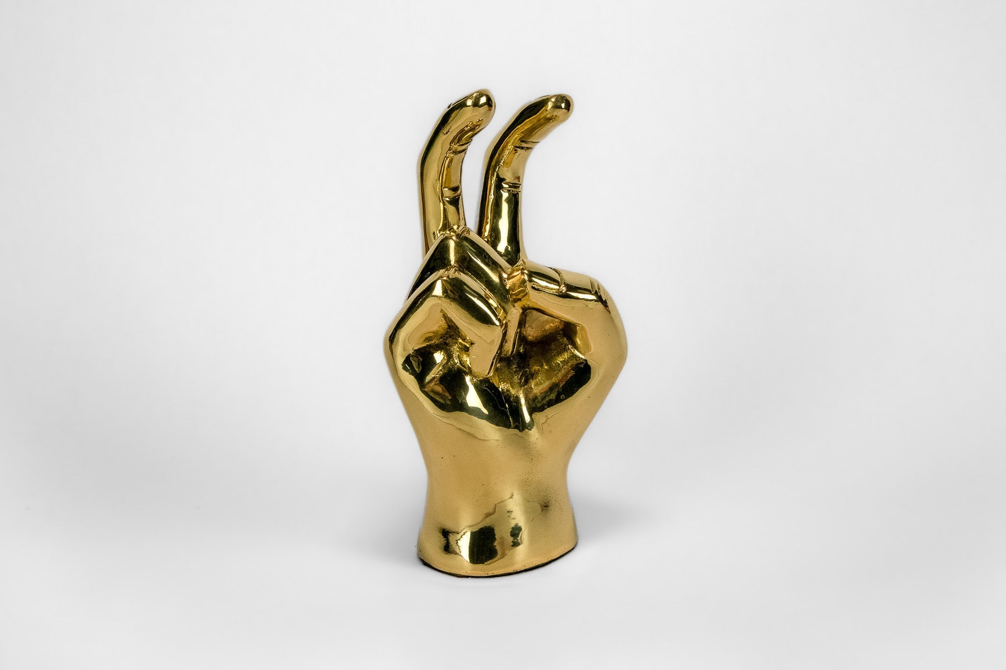 Pony Ears or Mustang Ears Hand Sign Sculpture in Brass - Prize - COLOR GAME