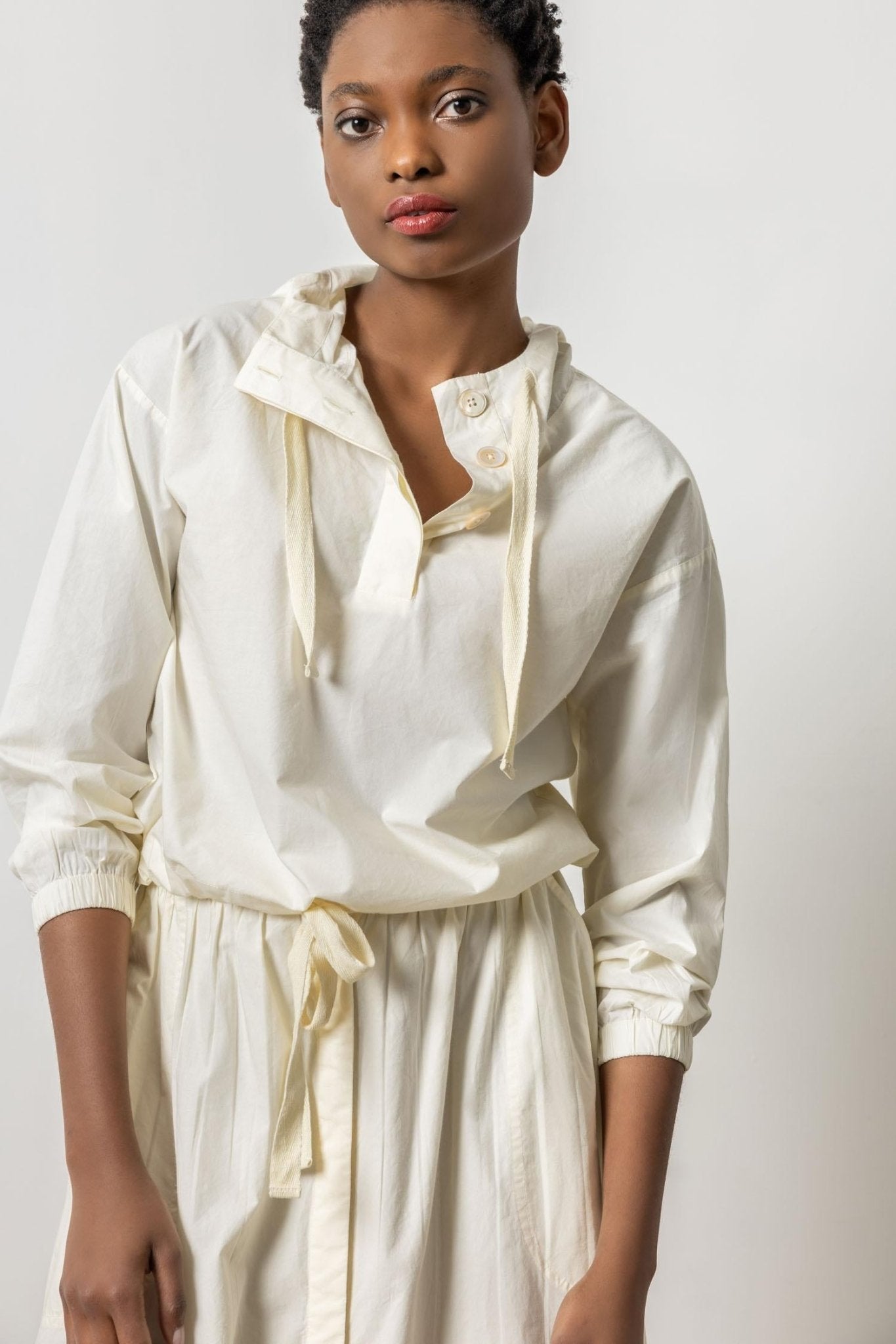 Poplin Hoodie Top Magnolia - Lilla P - COLOR GAME