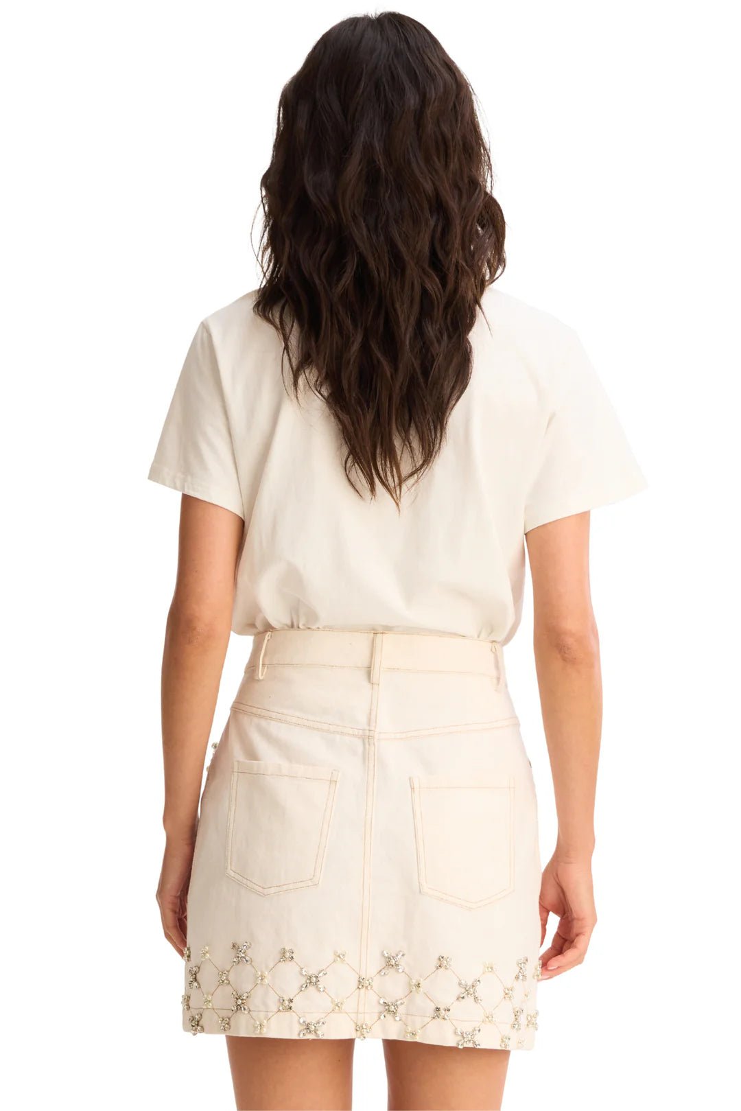 Rhinestone Harper Mini Skirt - Allison New York - COLOR GAME