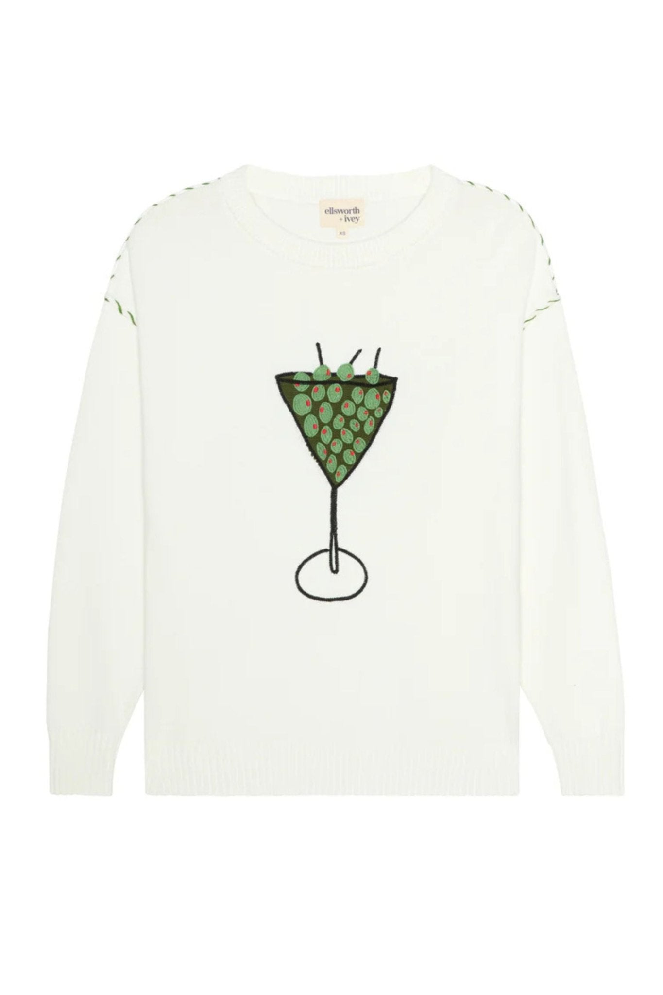 Riley Crewneck Sweater Extra Olives - Ellsworth + Ivey - COLOR GAME