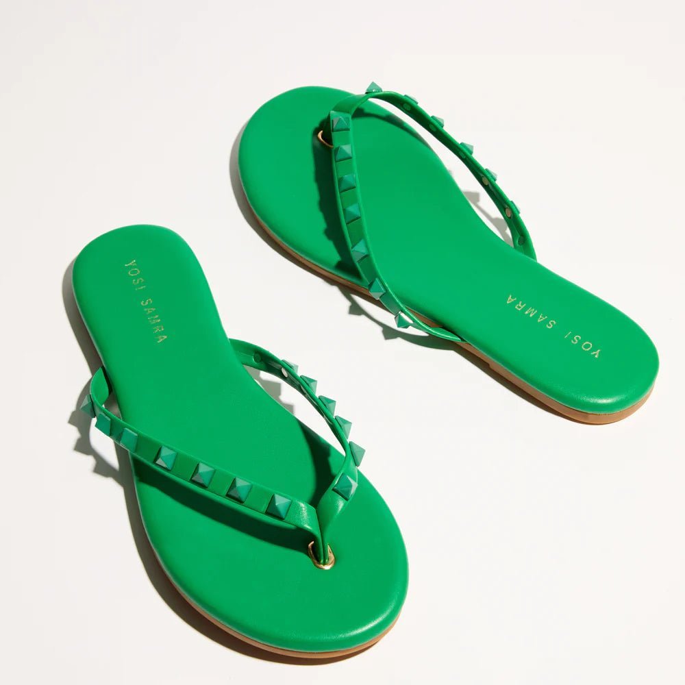 Rivington Stud Flip Flop Green - Yosi Samra - COLOR GAME