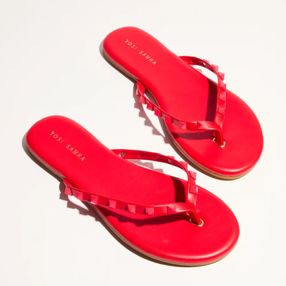 Rivington Stud Flip Flop Red - Yosi Samra - COLOR GAME