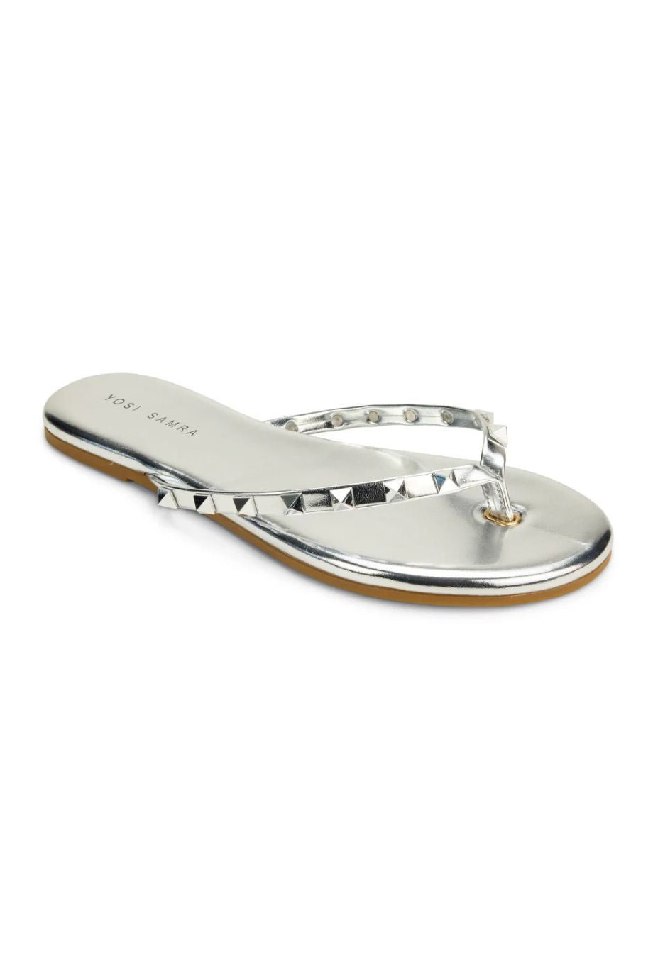 Rivington Stud Flip Flop Silver - Yosi Samra - COLOR GAME