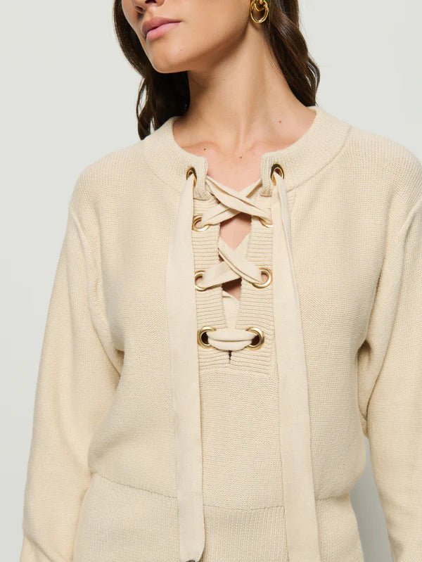 Rory Lace - Up Sweater Parchment - Nation LTD - COLOR GAME