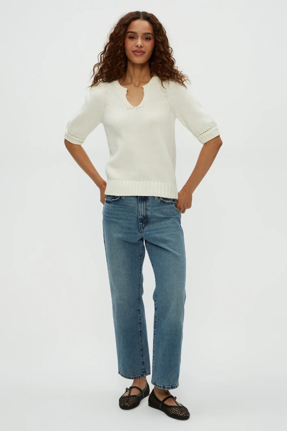 Rosanna Puff Sleeve Sweater Off White - Michael Stars - COLOR GAME