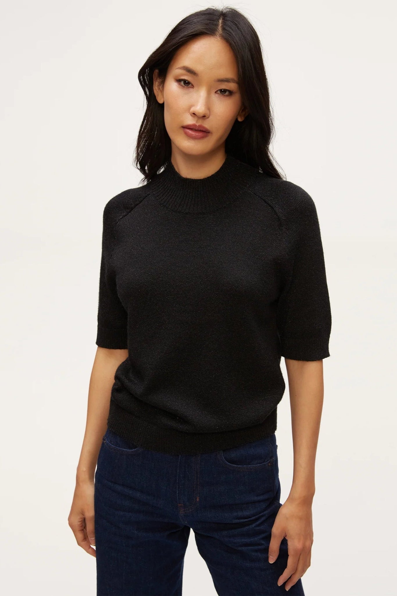 Sabel Metallic Sweater Black - Michael Stars - COLOR GAME