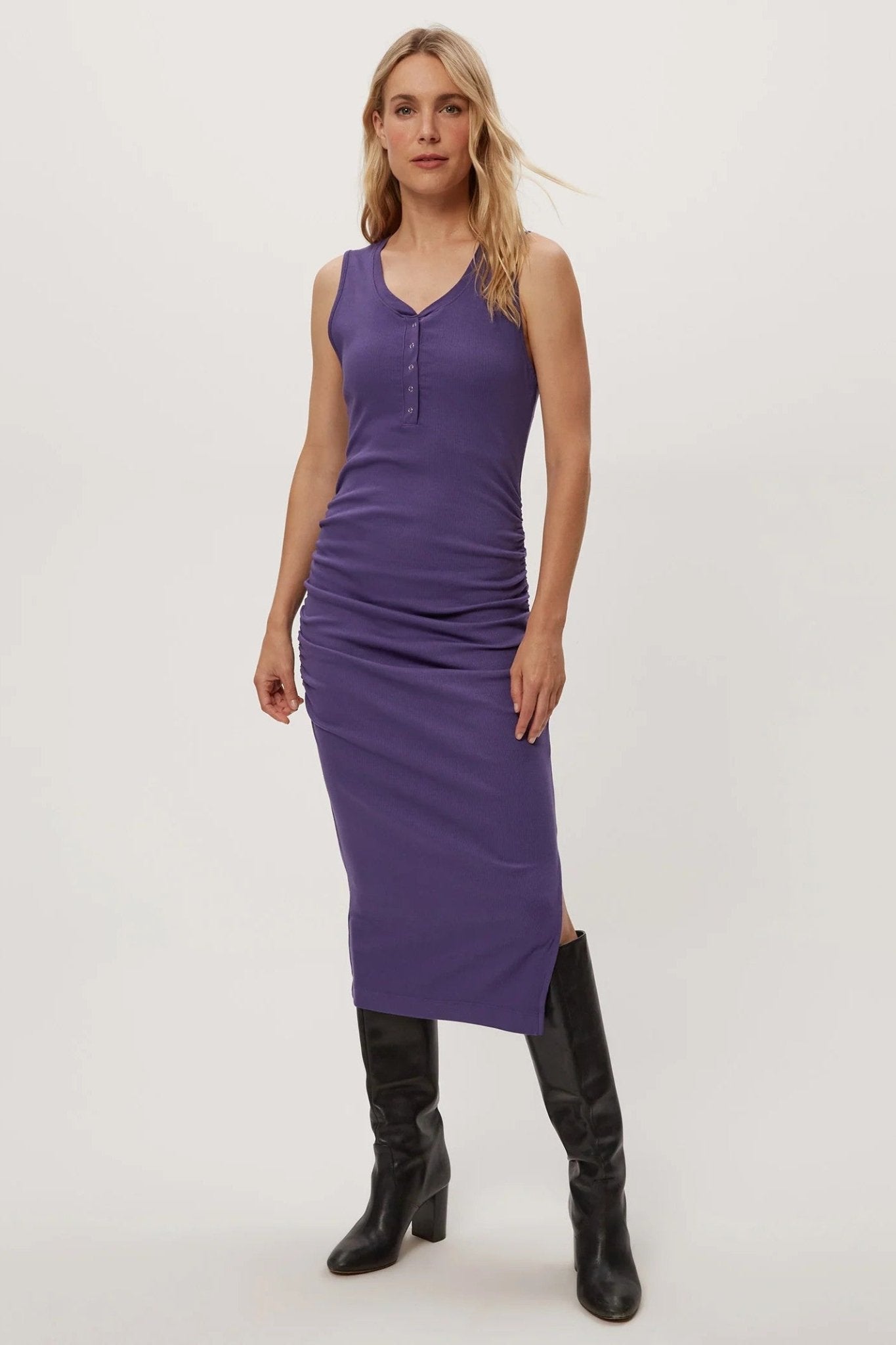 Samira Henley Tank Midi Dress - Michael Stars - COLOR GAME