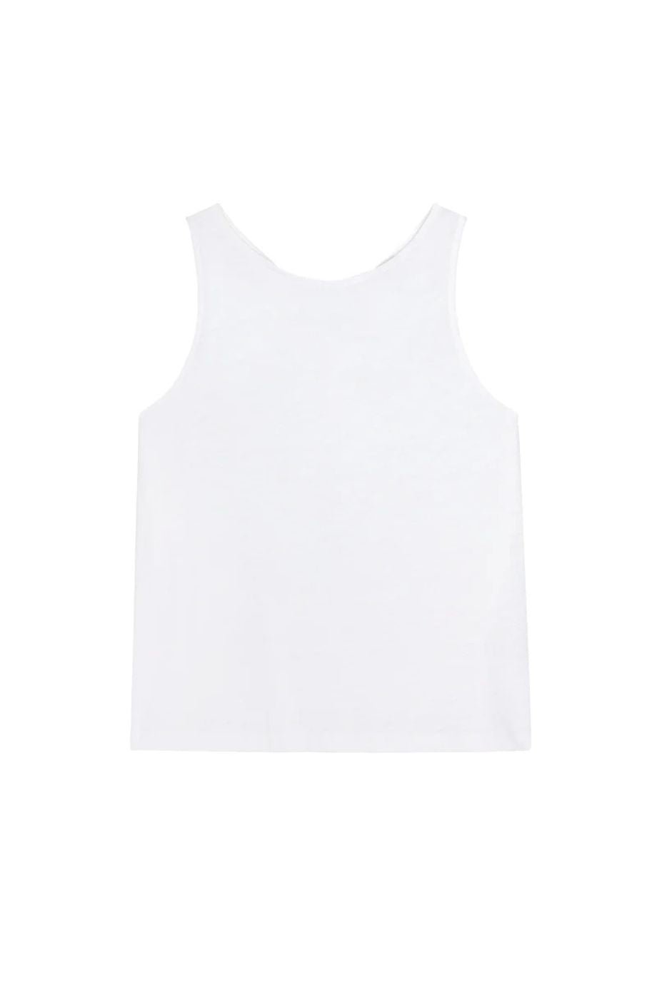 Sammi Tie Back Tank – Optic White - Nation Los Angeles - COLOR GAME