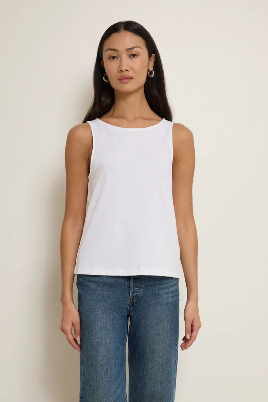 Sammi Tie Back Tank – Optic White - Nation Los Angeles - COLOR GAME