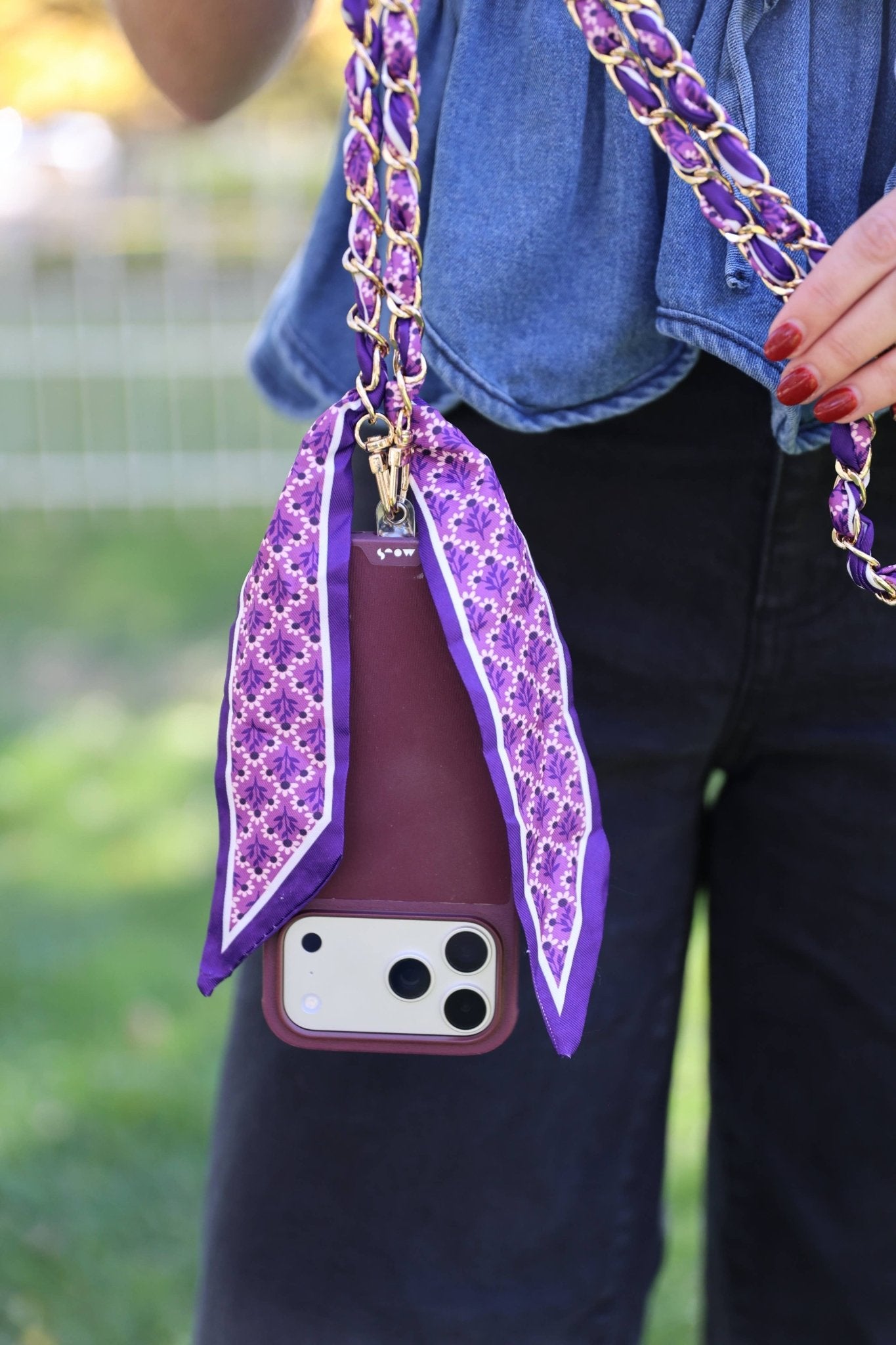 Scarf Chain Bag + Phone Strap Purple - Victory Lap - COLOR GAME