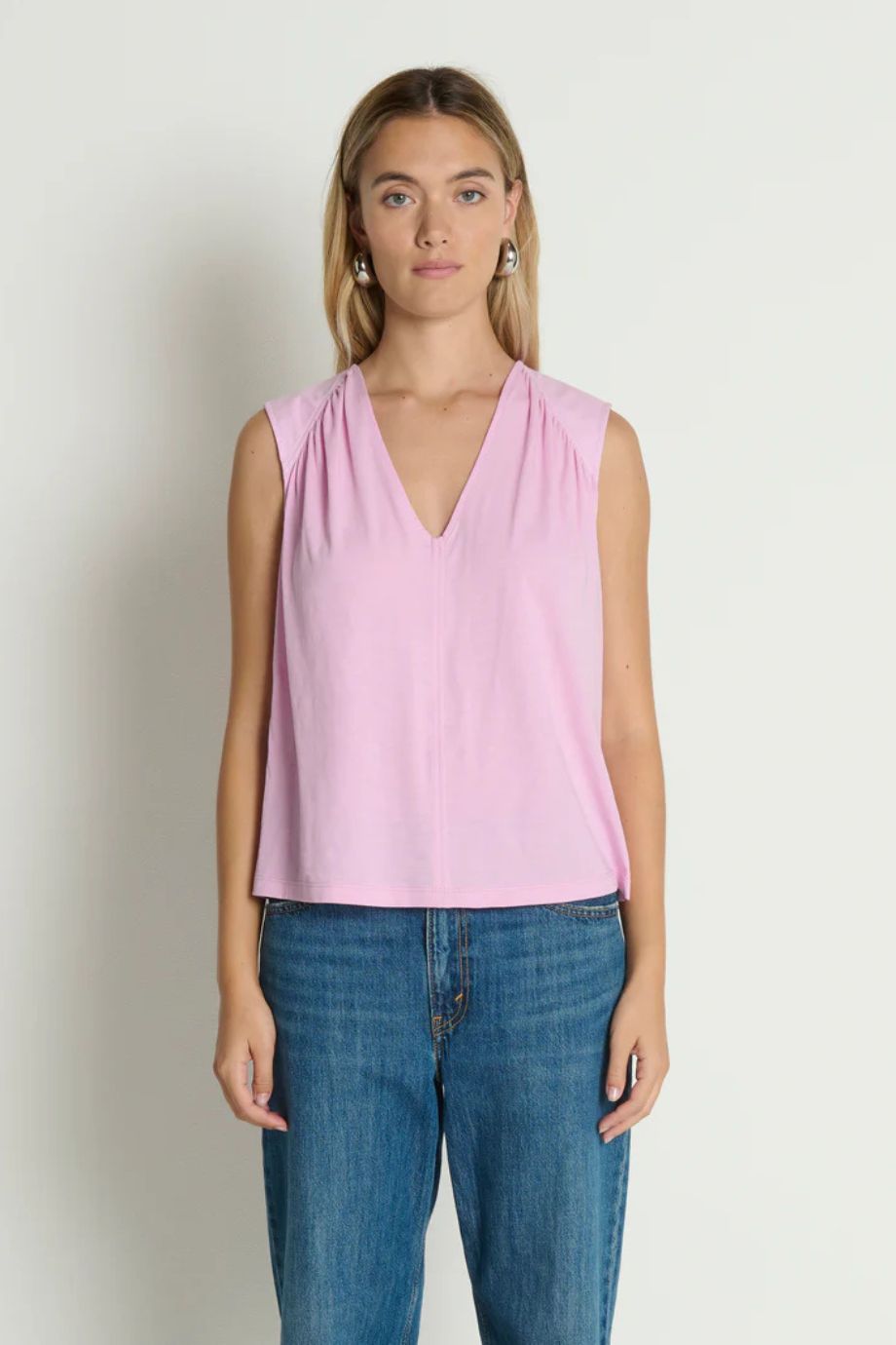Selma V-Neck Tank Lilac - Nation Los Angeles - COLOR GAME