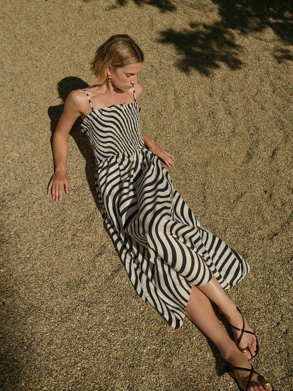 Sibelle Smocked Midi Dress - FINAL SALE - Nation LTD - COLOR GAME