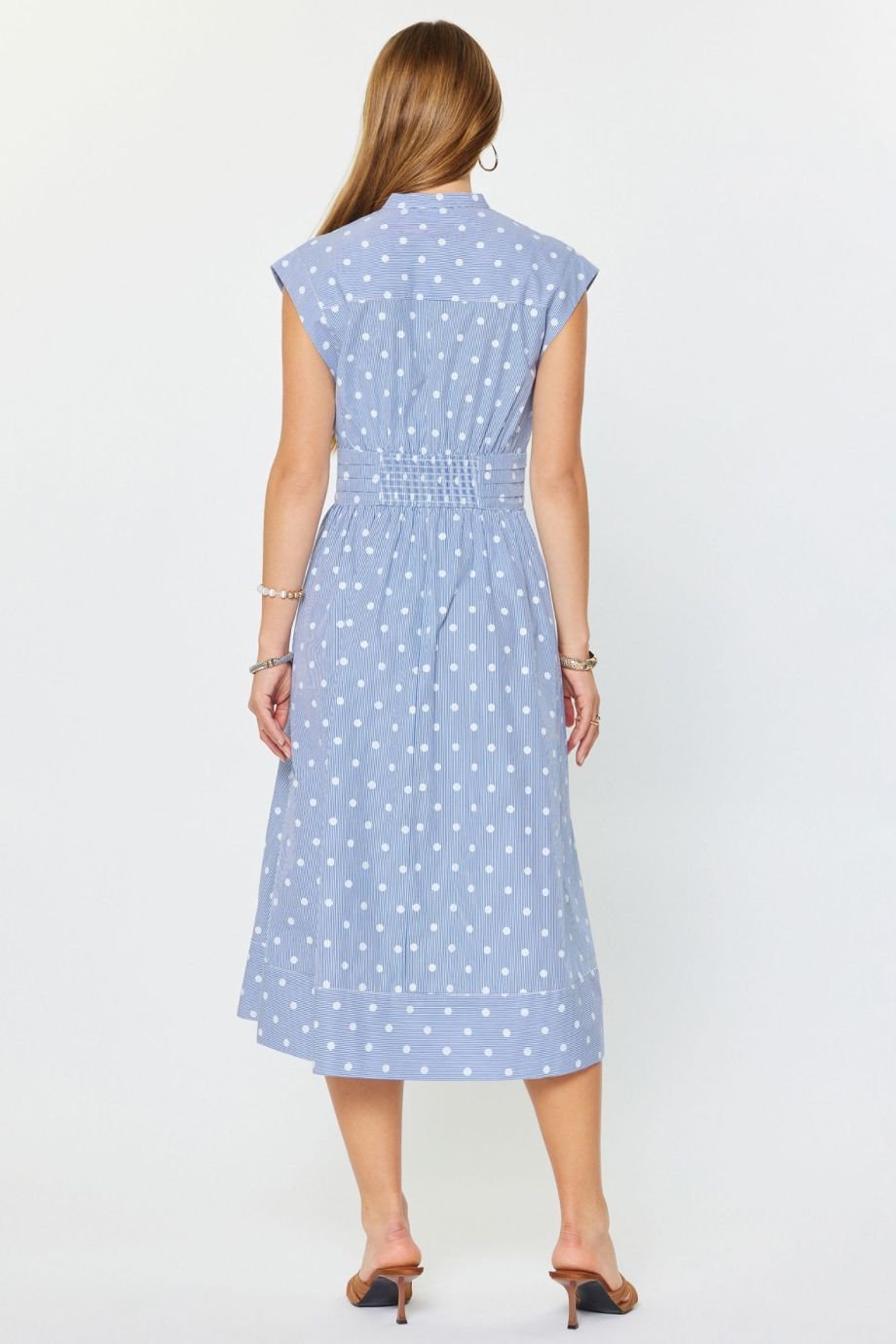 Sutton Polka Dot Midi Dress - Current Air - COLOR GAME