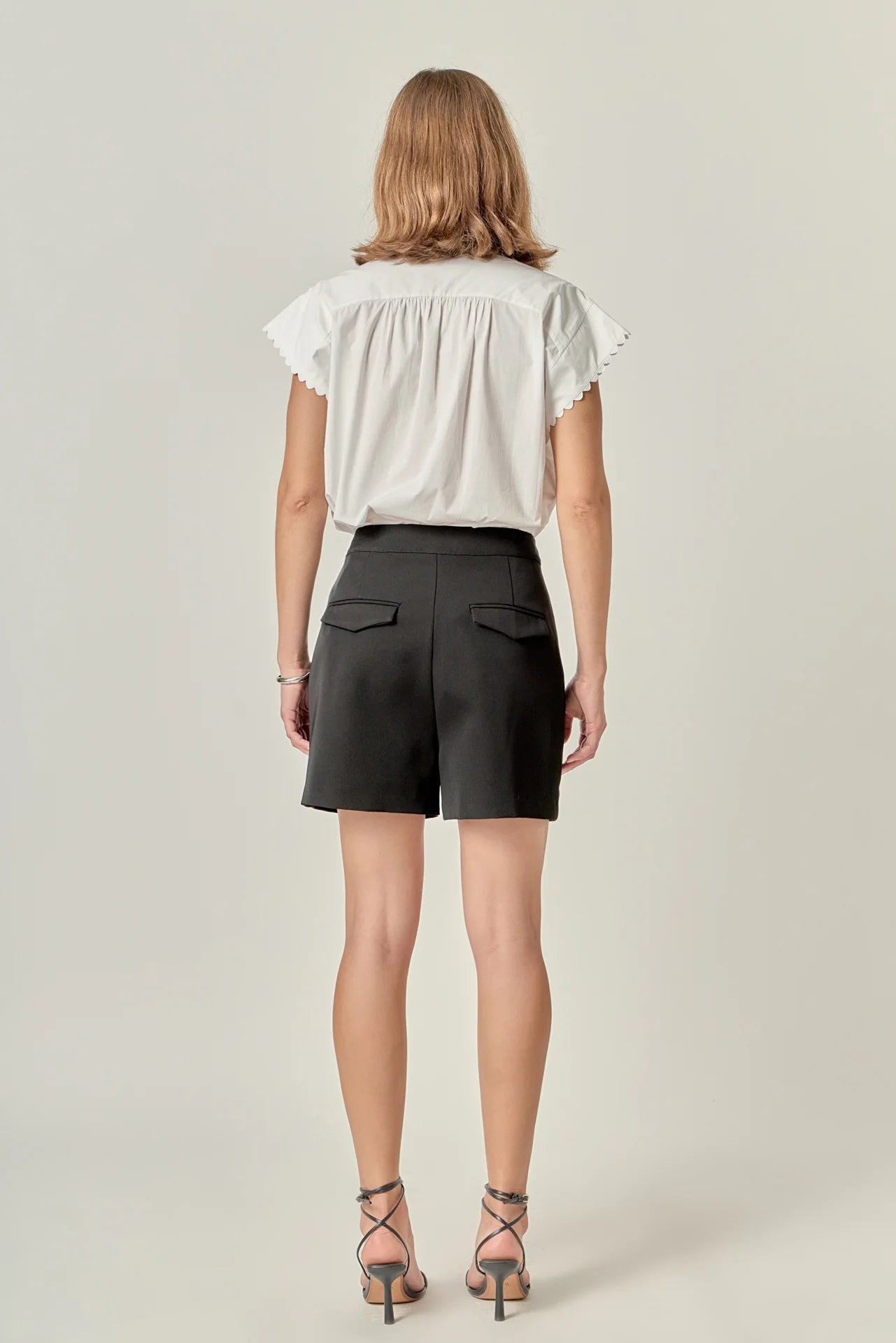 Tally Scallop Trim Short Sleeve Shirt - FINAL SALE - English Factory - COLOR GAME