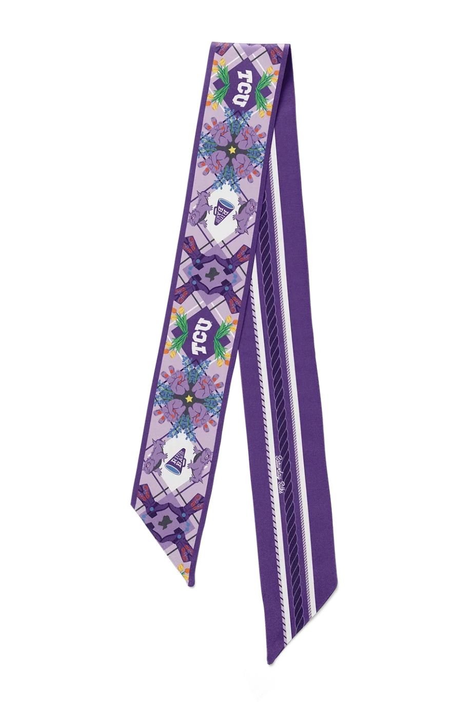TCU All-Star Skinny Scarf - Saturday Silks - COLOR GAME