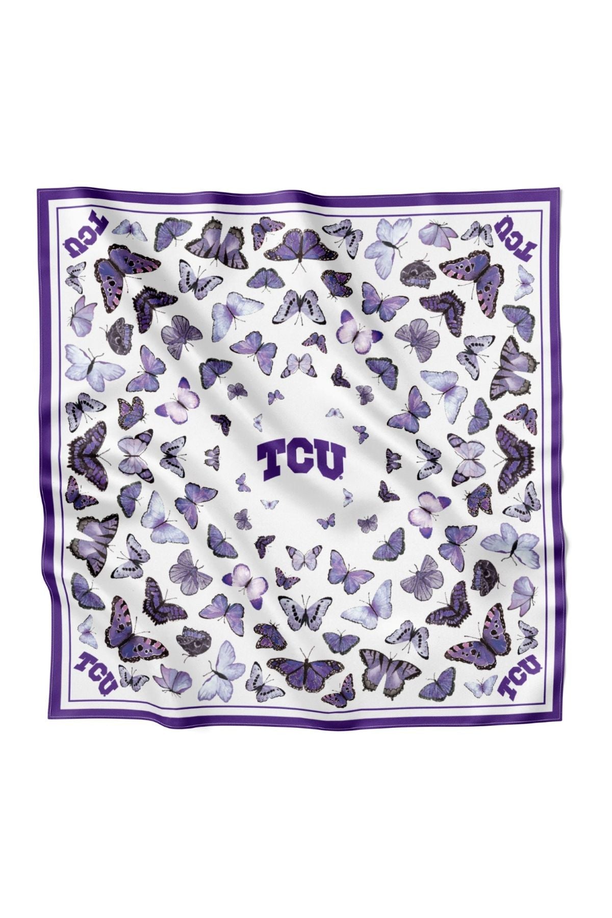 TCU Butterfly Silk Scarf - Victory Lap - COLOR GAME
