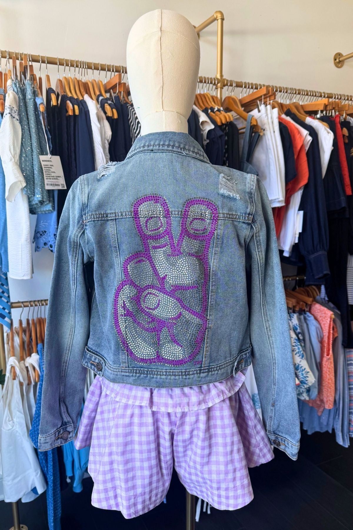 TCU Frog Hand Sign Denim Jacket - Moving Forward Designs - COLOR GAME